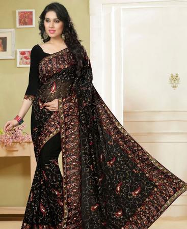 Picture of Graceful Black Designer Saree