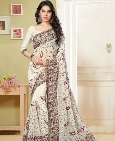 Picture of Charming White Designer Saree