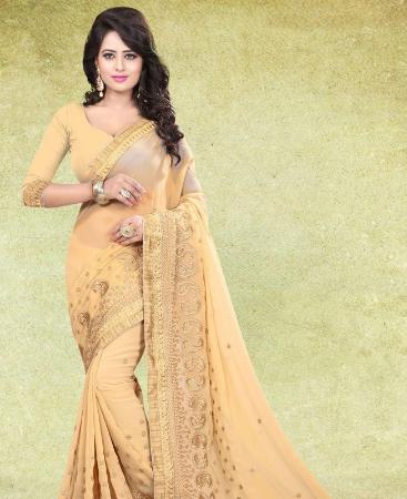 Picture of Superb Beige Casual Saree