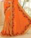 Picture of Pleasing Orange Designer Saree