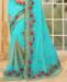 Picture of Alluring Aqua Blue Designer Saree