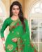 Picture of Resplendent Green Georgette Saree