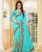 Picture of Delightful Turquoise Georgette Saree