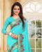 Picture of Delightful Turquoise Georgette Saree