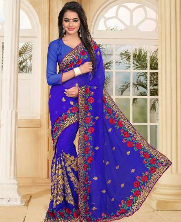 Picture of Radiant Blue Designer Saree