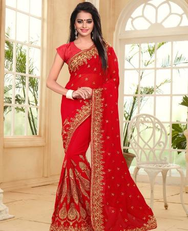 Picture of Marvelous Red Designer Saree