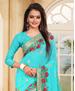 Picture of Alluring Aqua Blue Designer Saree