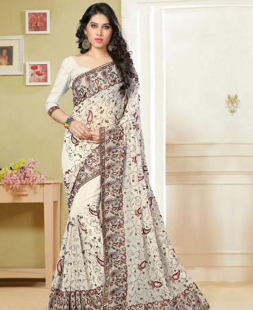 Picture of Admirable White Georgette Saree