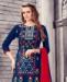 Picture of Beauteous Navy Blue Cotton Salwar Kameez