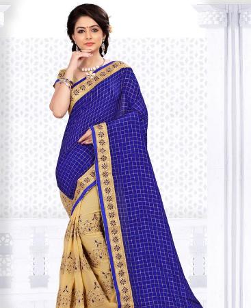 Picture of Delightful Blue Designer Saree