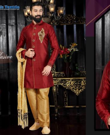 Picture of Appealing Marron Sherwani