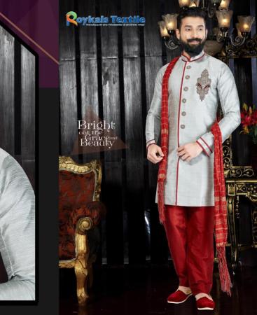 Picture of Good Looking Grey Sherwani