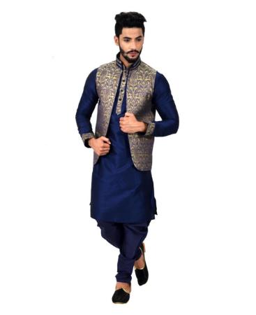 Picture of Delightful Navy Blue Kurtas