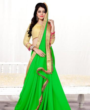 Picture of Alluring Green Casual Saree