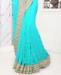 Picture of Ravishing Turquoise Blue Georgette Saree