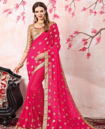 Picture of Appealing Fuschia Pink Casual Saree