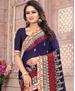 Picture of Ideal Navy Blue Georgette Saree