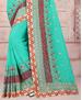 Picture of Elegant Sea Green Georgette Saree