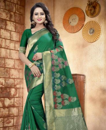 Picture of Bewitching Green Designer Saree