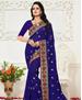 Picture of Exquisite Royal Blue Designer Saree