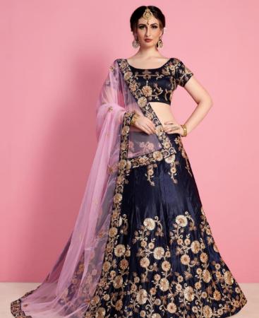 Picture of Sublime Navy Blue Lehenga Choli