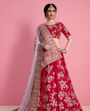 Picture of Lovely Dark Pink Lehenga Choli