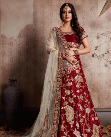 Picture of Magnificent Maroon Lehenga Choli