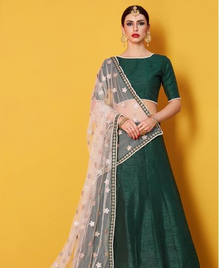 Picture of Pretty Pine Green Lehenga Choli