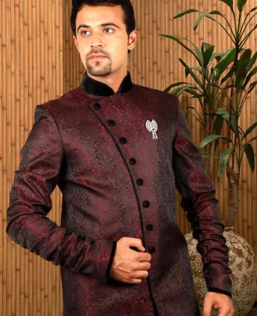 Picture of Charming Maroon Indo Western