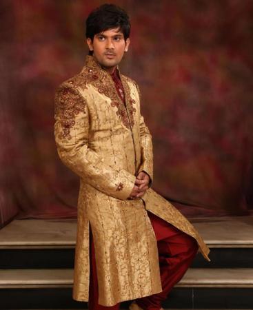 Picture of Nice Gold Sherwani