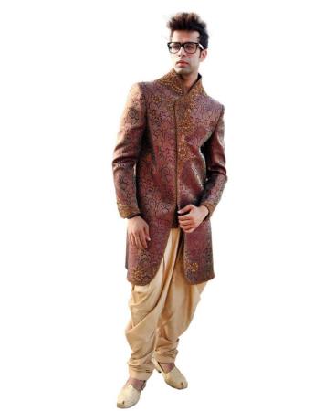 Picture of Fascinating Modern Maroon Sherwani