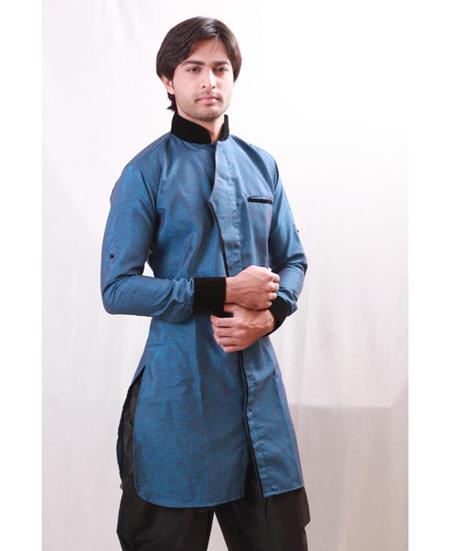 Picture of Statuesque Winter Blue Indo Western