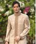 Picture of Nice Brown Beige Sherwani