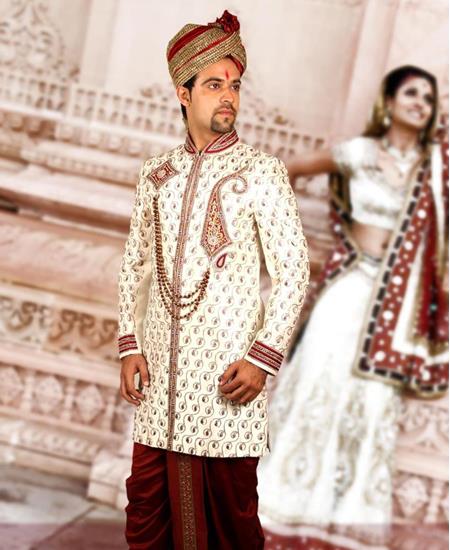 Picture of Splendid White Sherwani