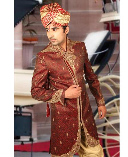 Picture of Ideal Maroon Sherwani