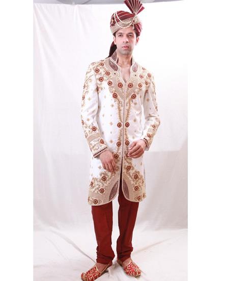 Picture of Pleasing White Sherwani