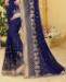 Picture of Splendid Dark Blue Georgette Saree