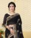 Picture of Well Formed Black Georgette Saree