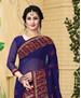 Picture of Exquisite Dark Blue Georgette Saree