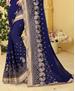 Picture of Splendid Dark Blue Georgette Saree