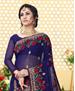 Picture of Magnificent Dark Blue Georgette Saree