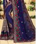 Picture of Magnificent Dark Blue Georgette Saree