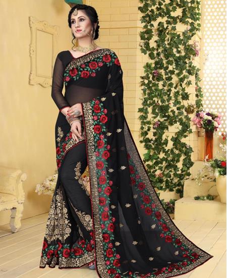 Picture of Taking Black Georgette Saree