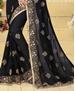 Picture of Well Formed Black Georgette Saree