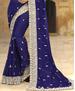 Picture of Pleasing Navy Blue Georgette Saree