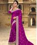 Picture of Shapely Purple Georgette Saree