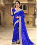 Picture of Ravishing Royal Blue Georgette Saree