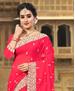 Picture of Resplendent Crimson Red Georgette Saree