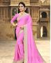 Picture of Superb Powder Pink Georgette Saree