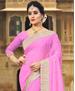 Picture of Superb Powder Pink Georgette Saree